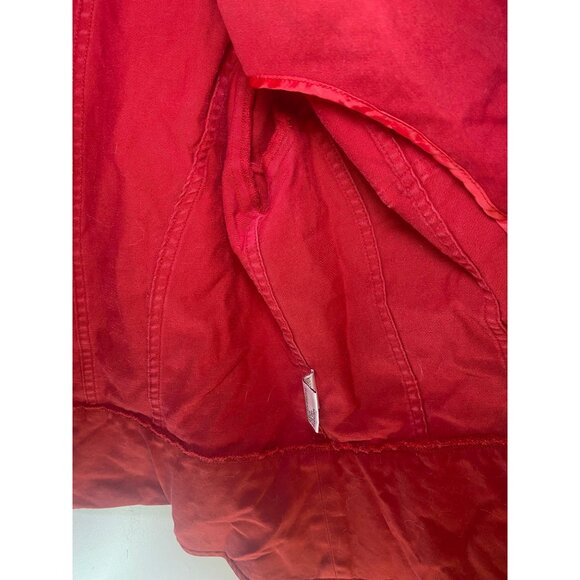 Talbots Womens Red Button-Up Jacket With Pockets Sz 16 Stretchy - Picture 6 of 9